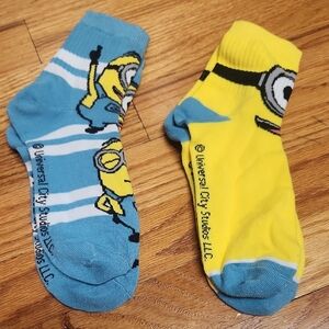 NWOT City Studios Minion Socks - Blue and Yellow